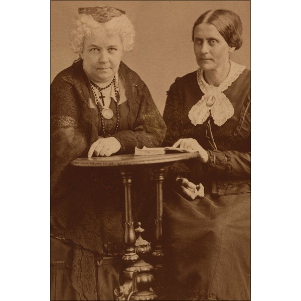 History Galore 24"x36" Gallery Poster, Elizabeth Cady Stanton and Susan
