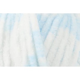 King Cole Yummy Chunky Crochet Yarn, 100% Polyester Plush Texture Knitting Wool for Blankets, Throws, Scarves & Shawls - 100g Ball - Pale Blue (3368) - Single (1 Ball)