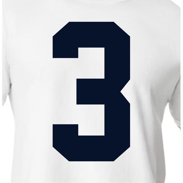 8" Blue-Toned Iron on Numbers for Clothing，Jersey Numbers，Large Iron on