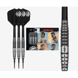 Target Japan PRIME SERIES SCREAM G1 MAX 90% 21g 2BA SOFT TIP DARTS | 90% Tungsten K-Flex 2BA Soft Tip Dart Set, 21.0G | K-Flex No.6 Shape Flights and Shafts, 2BA Black Pixel Tip (Scream G1 MAX)