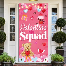 Galentine Squad Door Cover Banner, Galentines Day Banner, Galentine Gang Squad Banner Decorations, Galentine’s Day Party Decorations, Ladies Girls Galentines Day Decoration for Valentines Day Decor