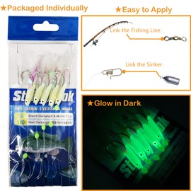 Bombite Sabiki Rigs,30 Packs Fishing Bait Rigs,Luminous Sabiki Rig with High Carbon Fishing Hooks,Glow Fishing Beads Fishing Rigs for Freshwater/Saltwater