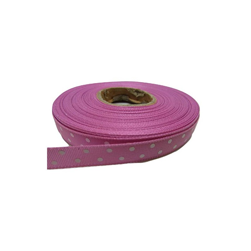 2 metres x 10mm Polka dot Satin Ribbon Candy Bright