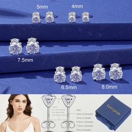 Cubic Zirconia Earrings 4mm Sterling Silver Cubic Zirconia Earrings Studs 4mm Cz Earrings Studs Silver CZ Stud Earrings CZ Studs