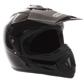 MMG 27 Motorcycle Helmet Off Road MX ATV Dirt Bike Motocross UTV - Gloss Black, Medium. Includes Goggles