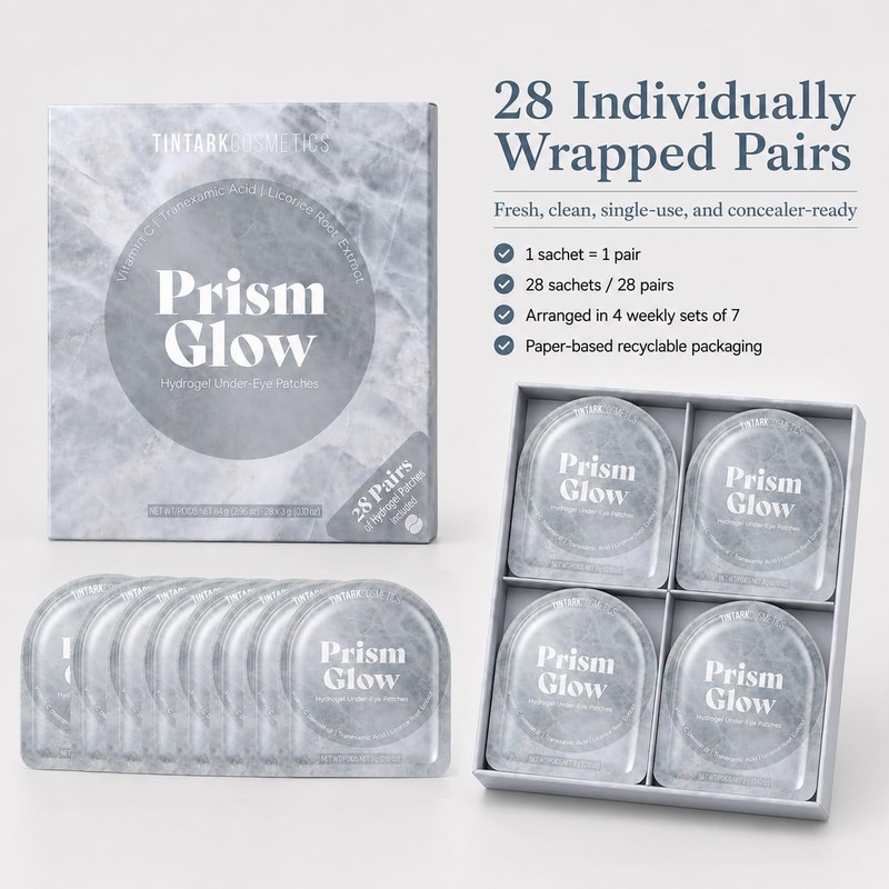 Crystal Prism Glow Hydrogel Under Eye Patches, 28 Pairs