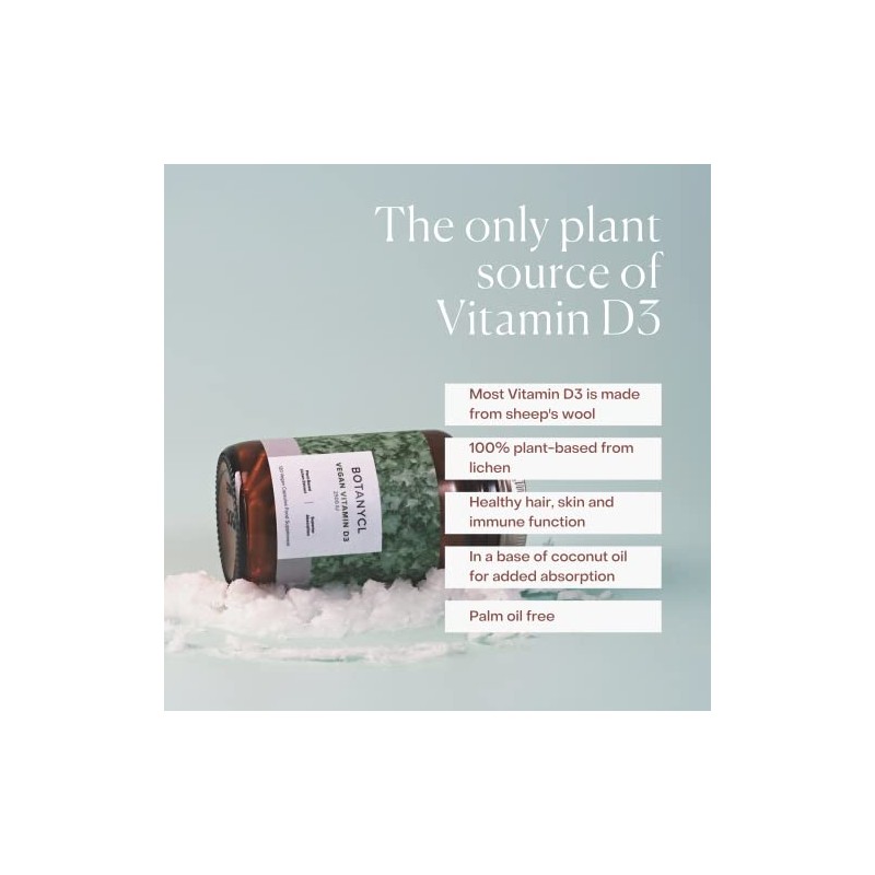Botanycl Vegan Vitamin D3 | High Strength 2500 IU |