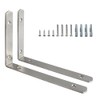 Sayayo 4pcs 125mm x 75mm Brushed Stainless Steel Shelf Support
