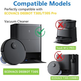 18 Stück Ersatzteile Set für Ecovacs Deebot T30S / T30S PRO Saugroboter, 4 Staubbeutel 4 Mopp Wischtücher 4 Filter 4 Seitenbürsten 1 Hauptbürste 1 Reinigungsbürste