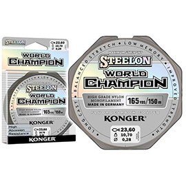 Konger Fishing Line World Champion Fluorocarbon Coated 0.10-0.30 mm/150 m Monofilament Line Super Strong (0.28 mm / 10.70 kg)