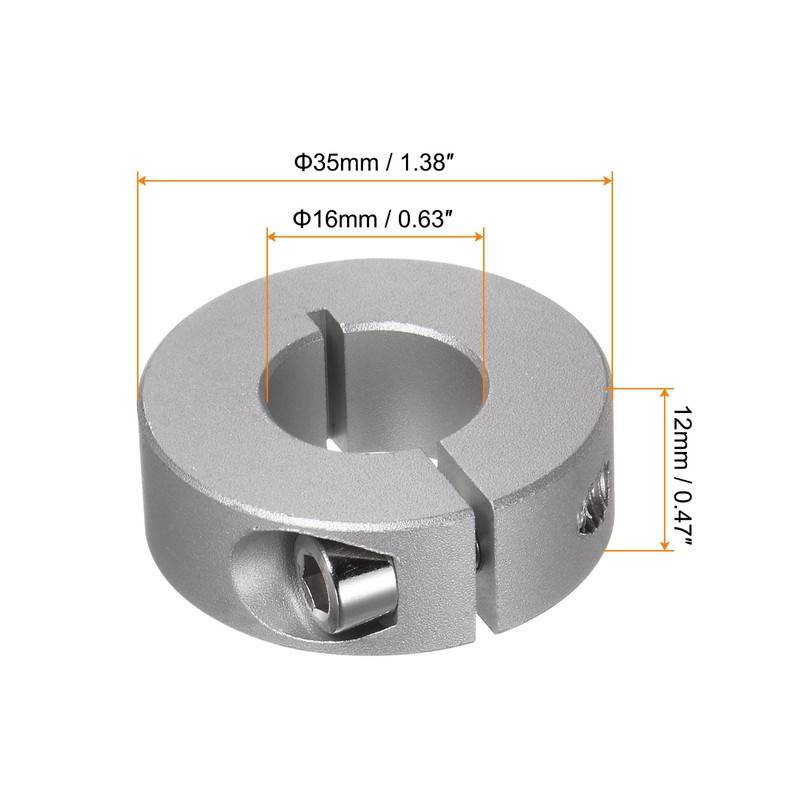 sourcing map 4pcs Shaft Collar 16mm Bore Aluminum Alloy Set