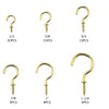 WMYCONGCONG 75pcs Screw Hooks Copper Plated Screw Hooks Wall Hanging
