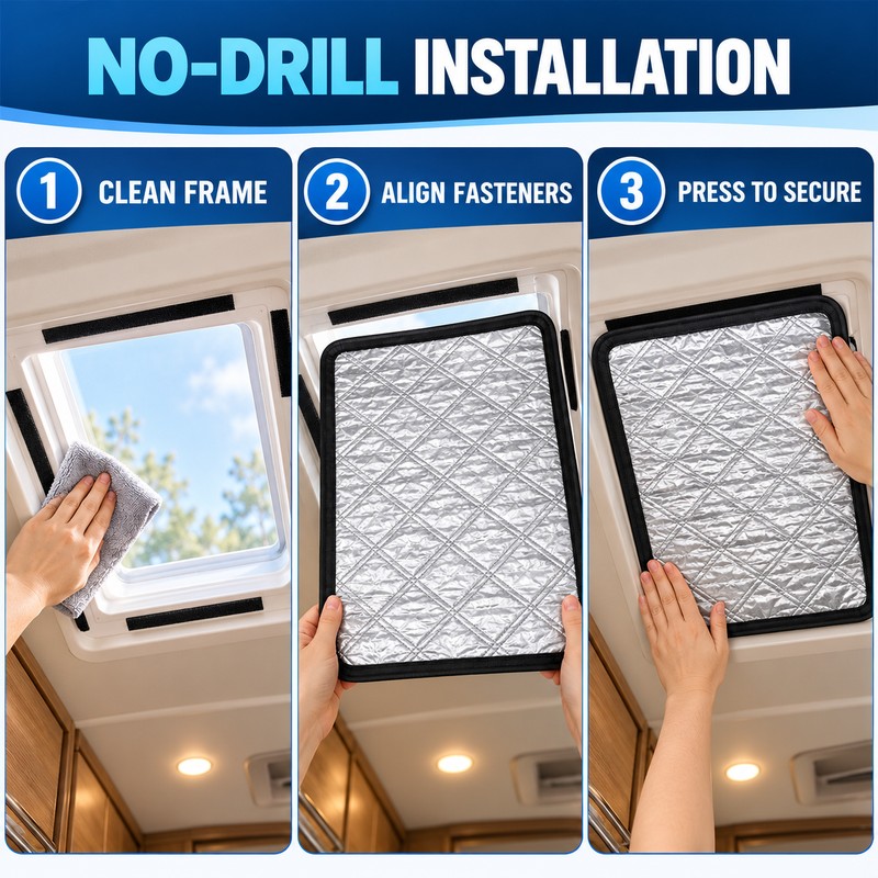 2 Pack 25 x 16 Inch RV Skylight Sunshade Covers,