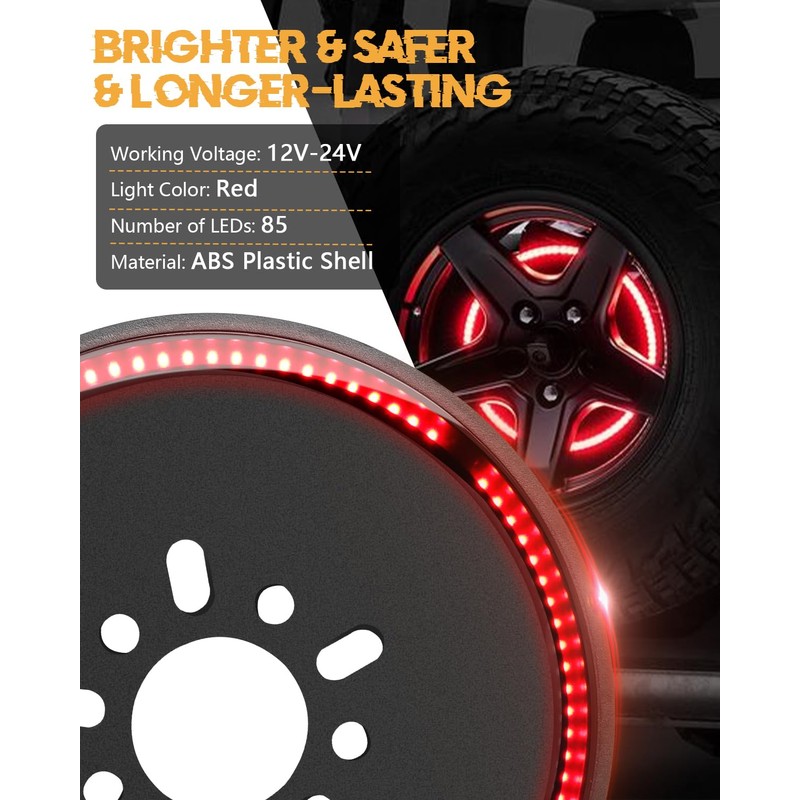 ADTOPI Plug & Play Spare Tire Brake Light LED 3rd
