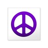 CafePress Purple Fade Peace Sign Sticker Square Bumper Sticker Car