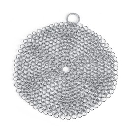 Stainless Steel Chainmail Scrubber Rust Proof Scraper Cleaner for Cast Iron Pan Pot Cookware