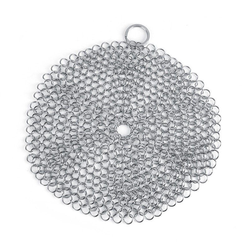 Stainless Steel Chainmail Scrubber Rust Proof Scraper Cleaner for Cast