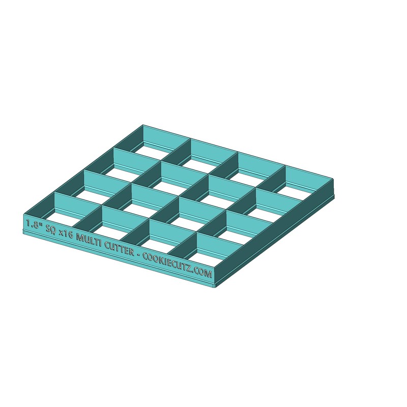 1.8" Squares x 16 Multi Cookie Cutter (7.5”x7.5”)