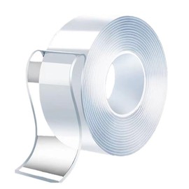 Nano Double Sided Tape 33ft Heavy Duty, Multipurpose Removable Mounting Adhesive Grip Tape,Washable Sticky Strong Wall Strips Transparent Poster Carpet for Paste Items,Household (Wide 1.97in)