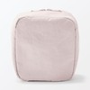 MUJI 84475870 Wrinkle Nylon Wide Open Square Pouch, Pink, Approx.