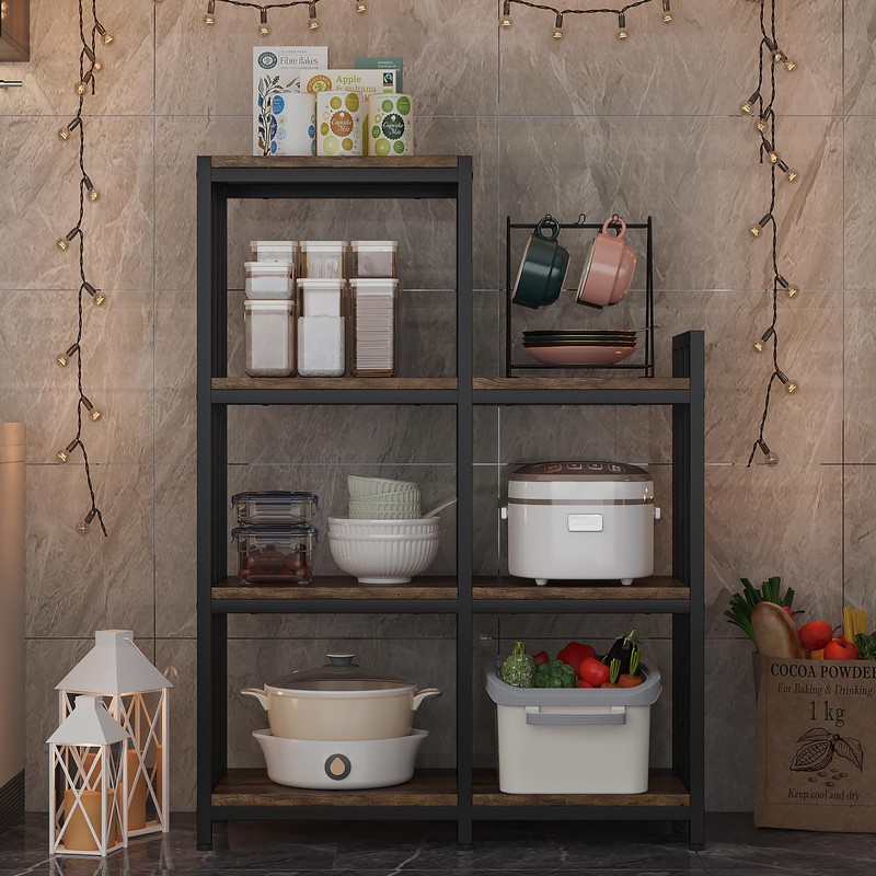 jarrvz 6-Tier Kitchen Bakers Rack, Freestanding Mini Fridge Stand Height