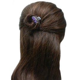 Set of 8 Mini Hair Claws, Sparkly Rhinestones, Colorful Beads 2 ea 4 colors 4 PairsU0031-8d2