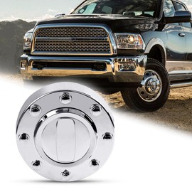 ALLGOOD Front Alloy Wheel Center Caps, Compatible with Dodge Ram 3500 2011-2016 1-TON Dually, Front Chrome Hub Caps, 1PCS