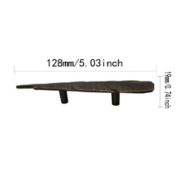 brandname Feather Cabinet Handles 5 Pcs Kitchen Furniture Door Handle,Double Hole Knobs Pull for Dresser Closet Drawer Cupboard Wardrobes JfwuHap