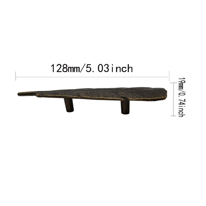 brandname Feather Cabinet Handles 5 Pcs Kitchen Furniture Door Handle,Double