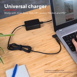 Trust 21904 Universal 45W Laptop Charger Black