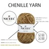 NICEEC 2 Skeins Soft Chenille Yarn Blanket Yarn for Knitting