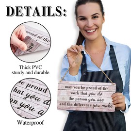 Inspirational Quotes Wall Decor Signs, [May You Be Proud of The Work That You Do..] Decor Wall Art, Motivational Home Decor Sign, Home, Office, Bedroom, Conference Room Decoration, 6x 12 inch