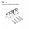sourcing map Spring Loaded Hinges 1.5 Inch 304 Stainless Steel