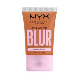 NYX Bare with Me Professional Blurring Tint Foundation with Medium Coverage and Matt Finish, Up to 12 Hours of Care and Moisture, with Niacinamide, Colour: Medium Dark, 1 x 30 ml