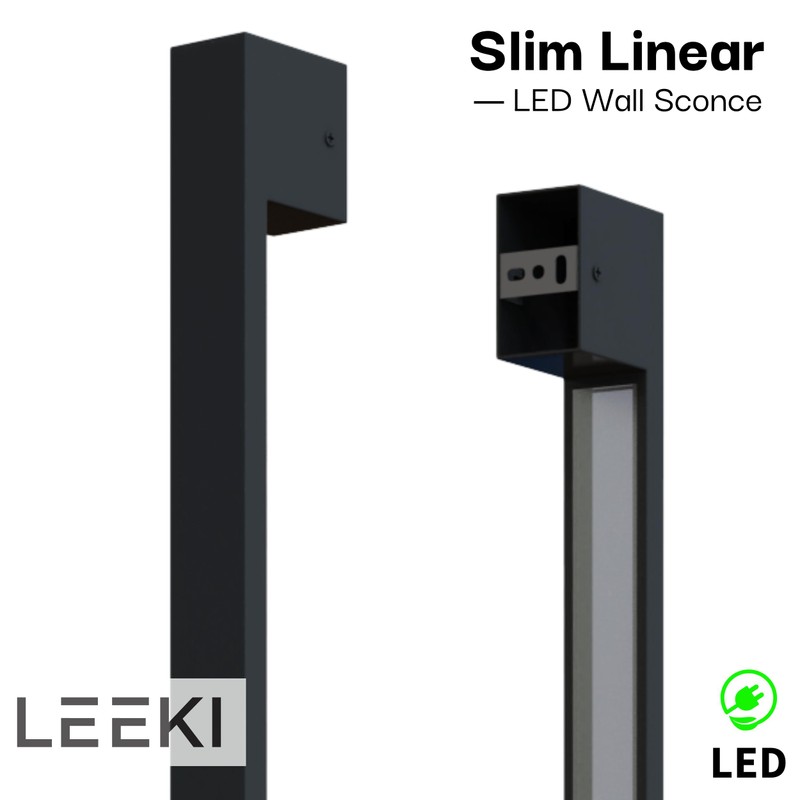LEEKI - Modern Outdoor Light Fixture - Linear Sconce -
