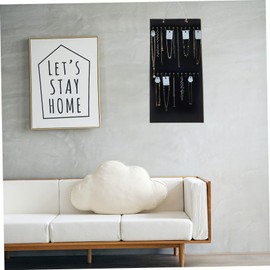 Mobestech 1Set Jewelry Storage Bag with Hooks Premium Wall Hanging Organizer for Hair Ties Earrings Necklaces Sundries Felt Material for Home Decoration and Space Saving