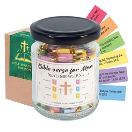 Bible Verse Jar, Christian Gifts for Mom, Birthday Gifts for Women, Easter Surprise for Kids, Birthday Gifts for Mom From Daughters, Son - New Mom Gift, Christian Easter Decor