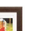 FUJICOLOR フォトフレーム スリーサイズフォトスタンド L/ハガキ/2L 木製 ブラウン 38053