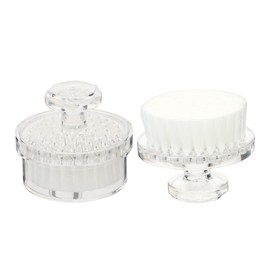 Ipetboom 2pcs Deep Cleaning Facial Brush Gentle Exfoliating Scrubber for Home Travel Manual Face Wash Brush Soft Bristles for Unclogging Pores Massaging