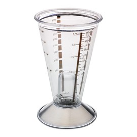 Küchenprofi Feinmessbecher EASY | Messbecher 500 ml, Skala in Milliliter, Gramm und Tassen | Messkanne Edelstahl, Kunststoff