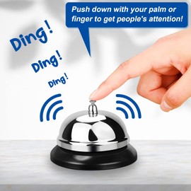 Yexiya 48 Packs Call Bell 3.35 Inch Diameter with Metal Anti-rust Construction Service Bell for Hotels, Schools, Restaurants, Reception Areas, Hospitals, Warehouses