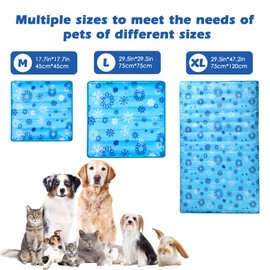 Fuz Bigaza Dog Cooling Mat, Pet Washable Non-Toxic Summer Dogs Cats Cooling Pads Sleeping Kennel Mats Cool Ice Blanket for Indoor & Outdoor Dog Beach Essentials Gray 47.2 * 29.5IN