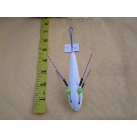 HOME MADE 10 PCS. SPUTNIK STYLE SINKER, SURF WEIGHT, MUD WEIGHT, CLAW SINKER 5 OZ. WHITE