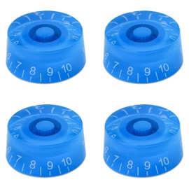 XIYANGJUAN Blue Electric Guitar Knobs Speed Volume Tone Control Knob for LP Style Electric Guitar Parts Replacement Set of 4Pcs (Blue-White Word)