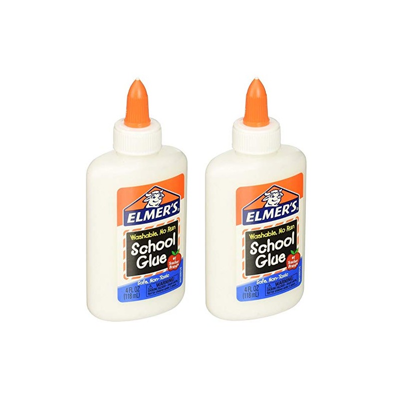 Elmers Liquid School Glue FfIiYv, Washable, 4 Ounces, 2 Count
