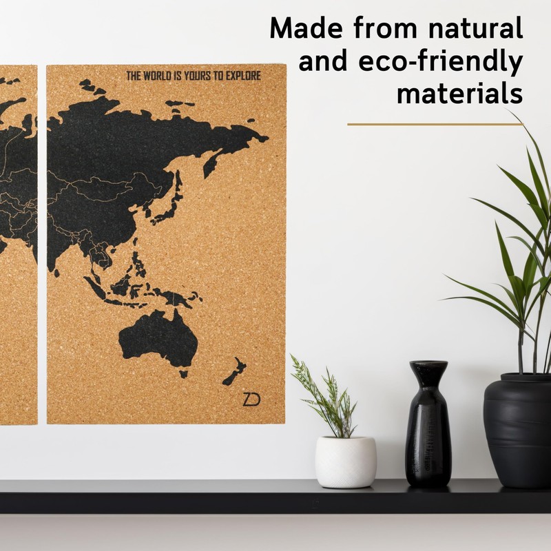 Zinello Design – Cork World Map – Wall Decoration Picture