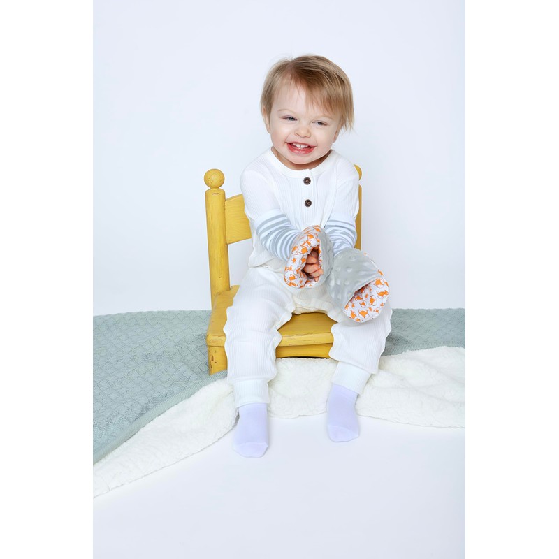 Handsocks Plushy Stay On Strap-Free No-Scratch & Warmth Mittens (Toddler