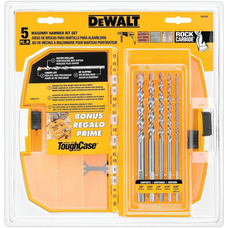 DEWALT DW5205 Percussion Set With Tough Case 5-Pieces, Small