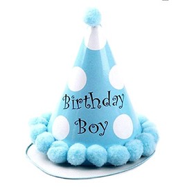 Compleanno – Cono – Lace – Children – Birthday Boy – Festa – Auguri – Accessories – Decoration – Addobbi – Light Blue – Party – Gift Idea for Birthday