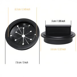 3 Pcs Garbage Disposal Splash Guard Set – Includes 2 Rubber Sink Splash Guards & 1 Disposal Cover – 3-Inch Universal Fit for Waste King, Whirlaway, GE, Sinkmaster, and Other Standard Models
